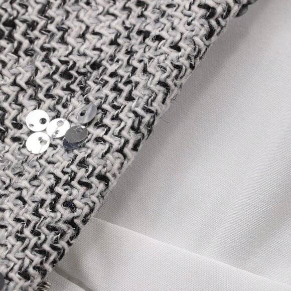 Silver Elegant Women's Long Sleeve Jacket - Picture 6 of 6